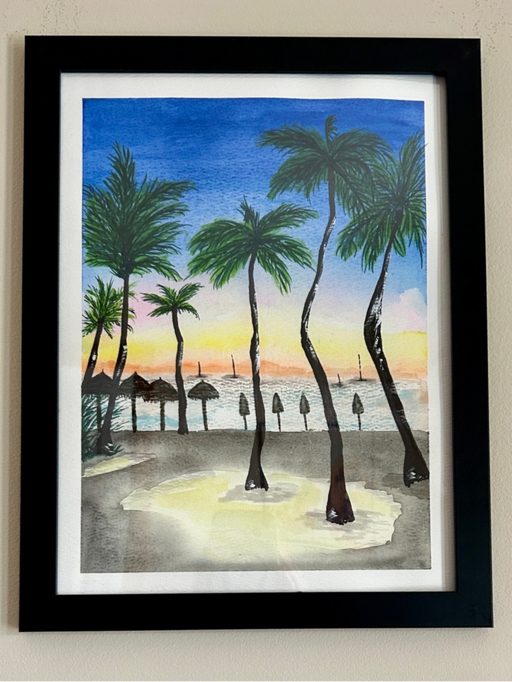 Palm Tree Beach Sunset
